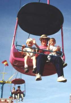 Carol and the boys take to the sky at the NC State Fair