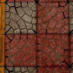 Beijing Sidewalk Tiles 2: Glazed red and white concentric circles